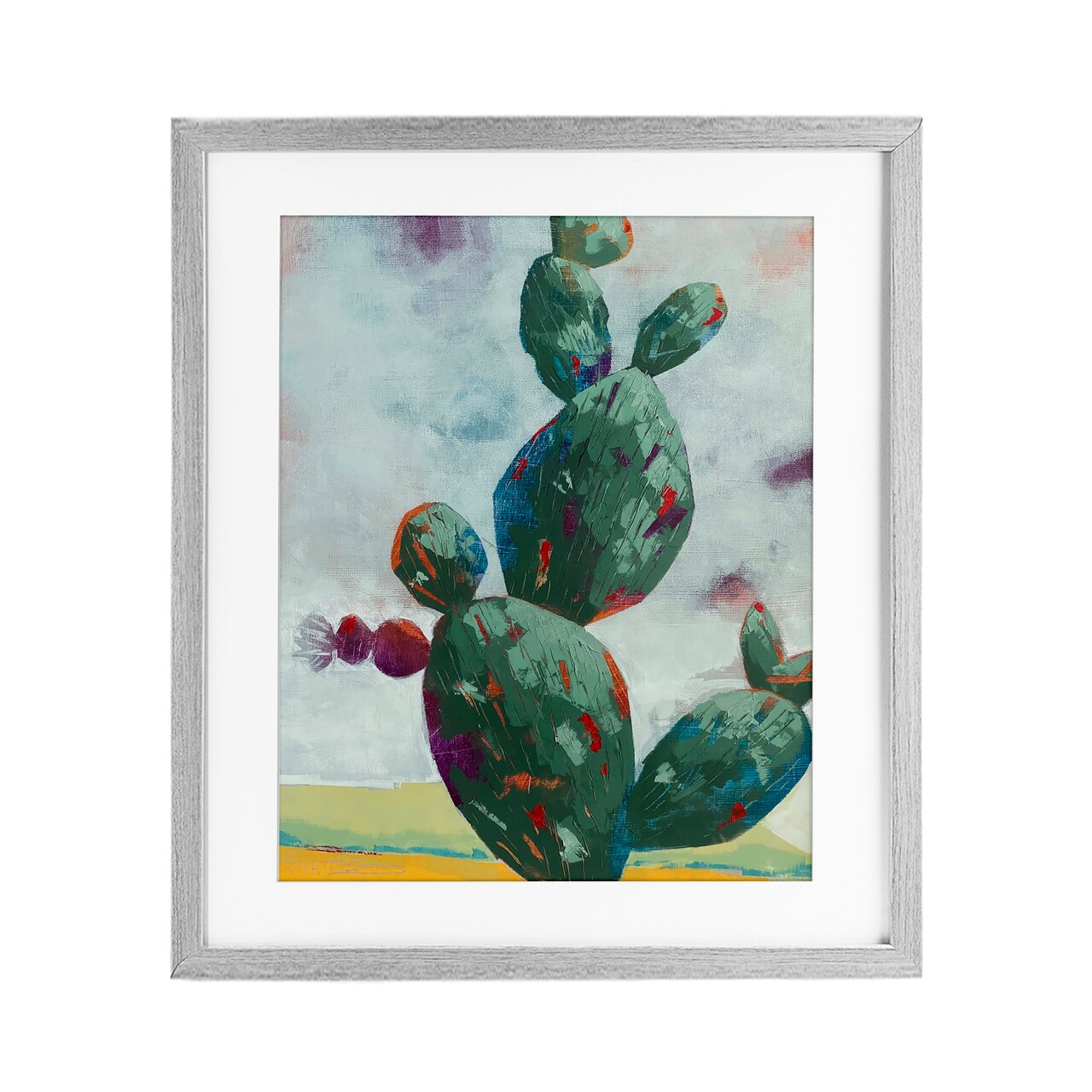 Stupell Industries Stand Tall Rounded Cacti Framed Print Under Glass, design by Dianna Fritzler